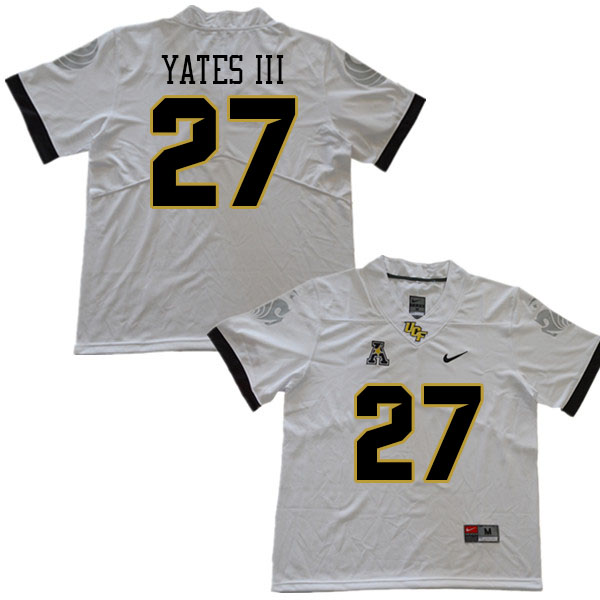 Youth #27 Walter Yates III UCF Knights College Football Jerseys Stitched Sale-White